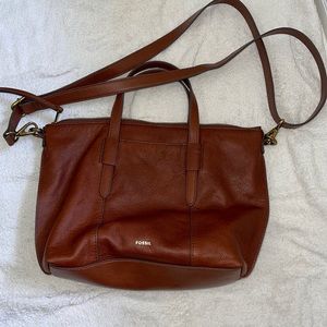 Fossil satchel tote